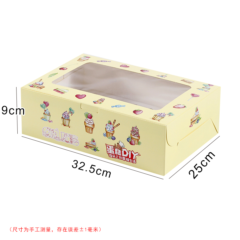 1 / 2 / 4 / 6 / 12 caja de embalaje de pastel de ventana abierta, caja de embalaje de pastel de nieve, caja de embalaje de pastel, caja de muffin