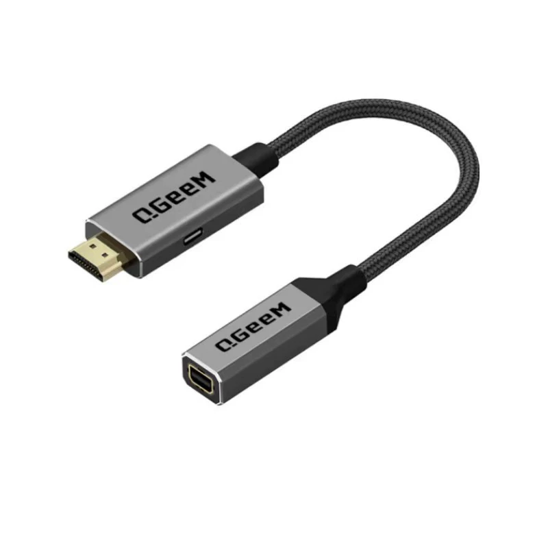 Qgeemhdmi однорота поворотный адаптер-переходник minidp кабель UHD4K@30Hz высокое разрешение, подключение и воспроизведение