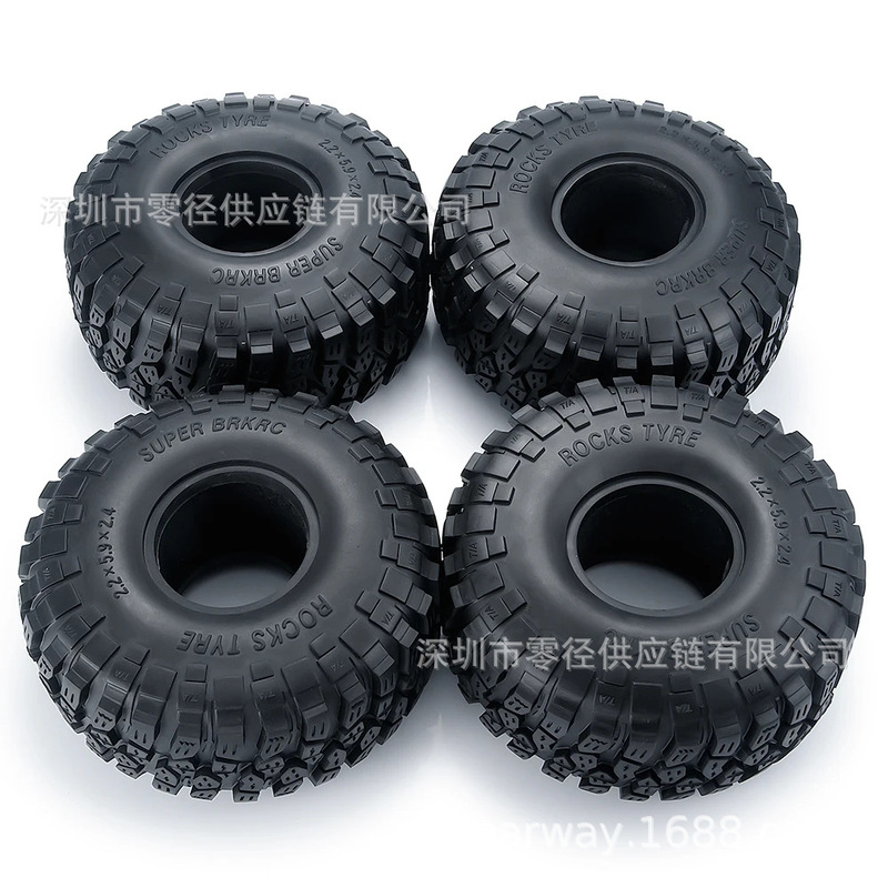 Cross-Border Direct Supply, Suitable for Trx4 Scx10 1:10 Rc Crawler Car, 2.2-Inch 150mm Enlarged Off-Road Tires