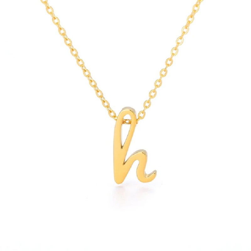 Lettre Style Simple Acier Inoxydable 304 Pendentif Placage Fermeture À Boucle De Type Homard display picture 4