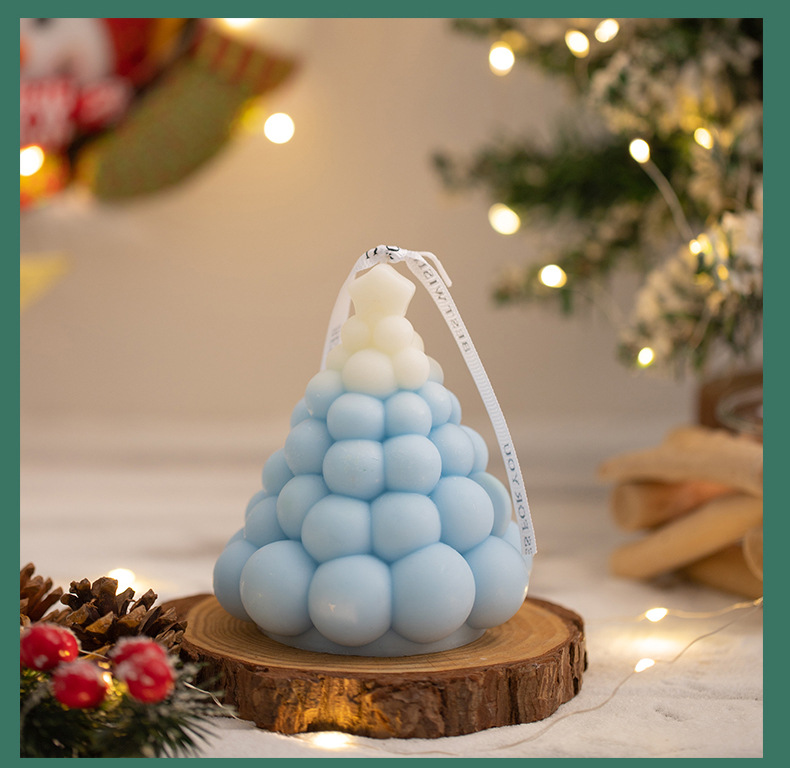 Christmas Cute Christmas Tree Wax Candle display picture 3