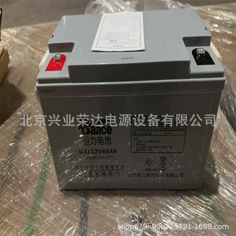 Baace恒力蓄电池UXL12V65AH铅酸免维护12V65AH储能型蓄电池