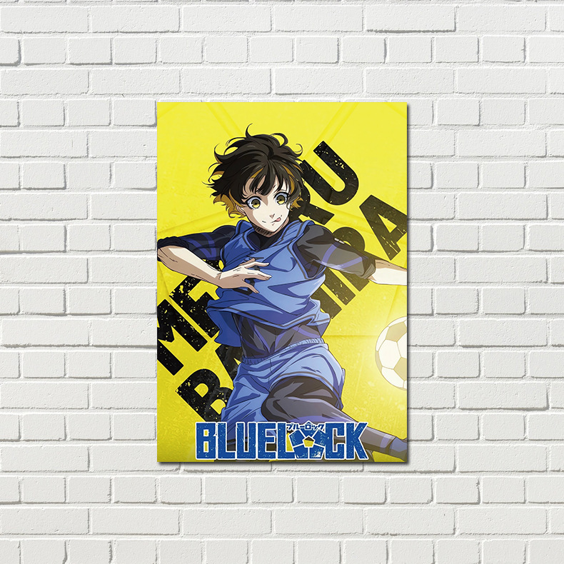 Blue Prison Poster High-Definition Copperplate Paper Set of 8 Sheets Anime Peripheral Dormitory Wall Sticker Decorative Painting Background Wall