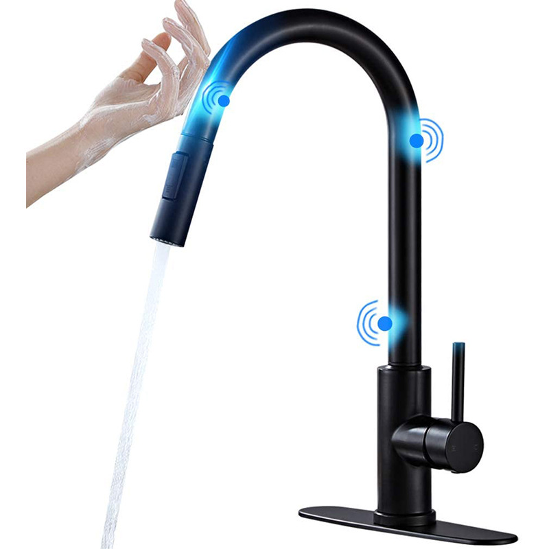 Smart touch 304 stainless steel kitchen hot and cold water faucet induction stretch anti-splash faucet dishwasher undefined