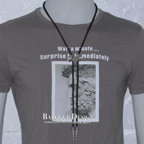 3BLD Bolo Tie Adjustable Necklace Men's Trendy Accessories Shirt Bow Tie Casual Tie Sheep's Head Collar Rope