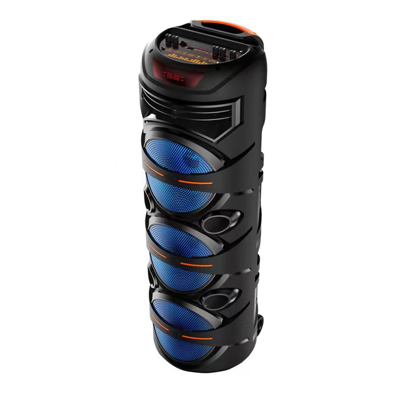 Fabricantes para el nuevo sonido tres de ocho pulgadas altavoces cilíndricos bluetooth alta potencia fiesta al aire libre sonido al por mayor