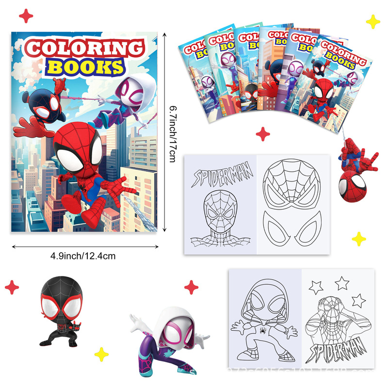 TY057アマゾンスパイダーマンアニメカラーDIY塗り絵パーティー漫画カラー塗り絵|undefined