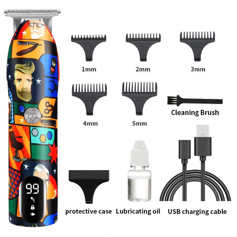 Corte de pelo eléctrico calvo artefacto auto-cortador eléctrico calvo empuje salón de pelo herramientas especiales conjunto completo transfronterizo
