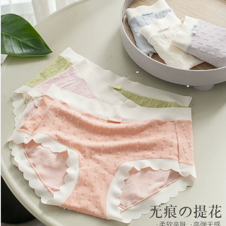  Underwear, cotton antibacterial summer thin trousers, mid rise, plus size