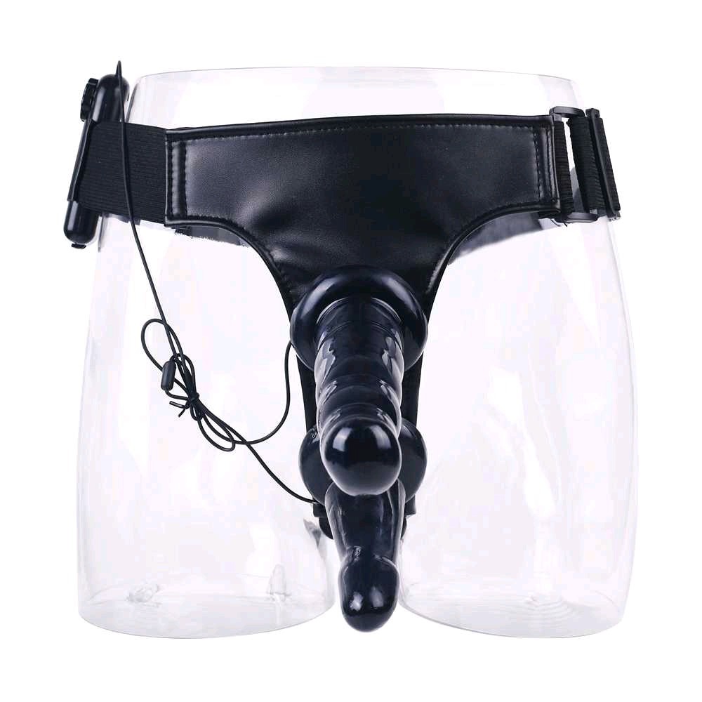 Wearable Double-Shaft Remote-Control Dildo Pants, TPE Strapless Dual-Ended Vibrator — detail image 2