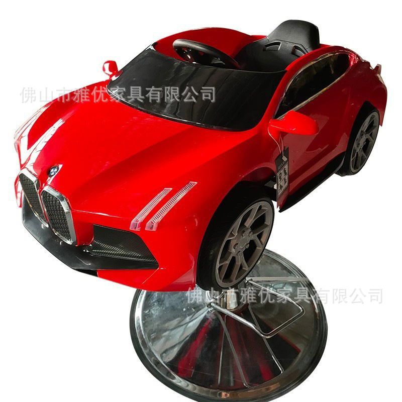 Silla de peluquero para niños peluquería Barbería especial asiento de coche de dibujos animados para niños Silla de corte de pelo chasis grande Silla de salón de pelo para bebés image 1