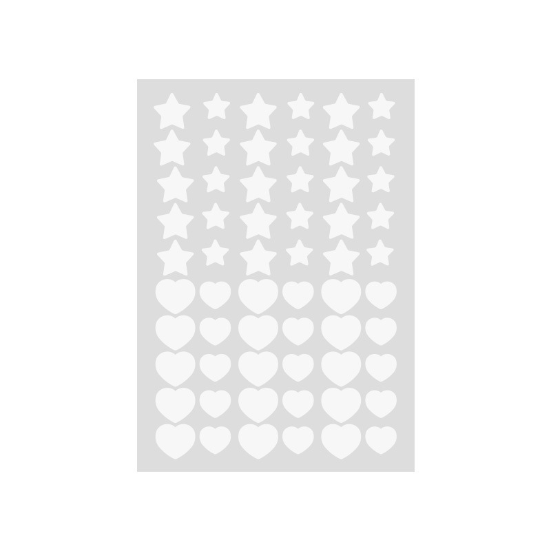 60 스타 하트 여드름 패치 투명 컬러