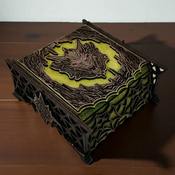 Популярный деревянный тотемный ящик для хранения в виде дракона, Хэллоуин, Пасха, ретро-атмосфера, декоративные украшения, ящик для хранения