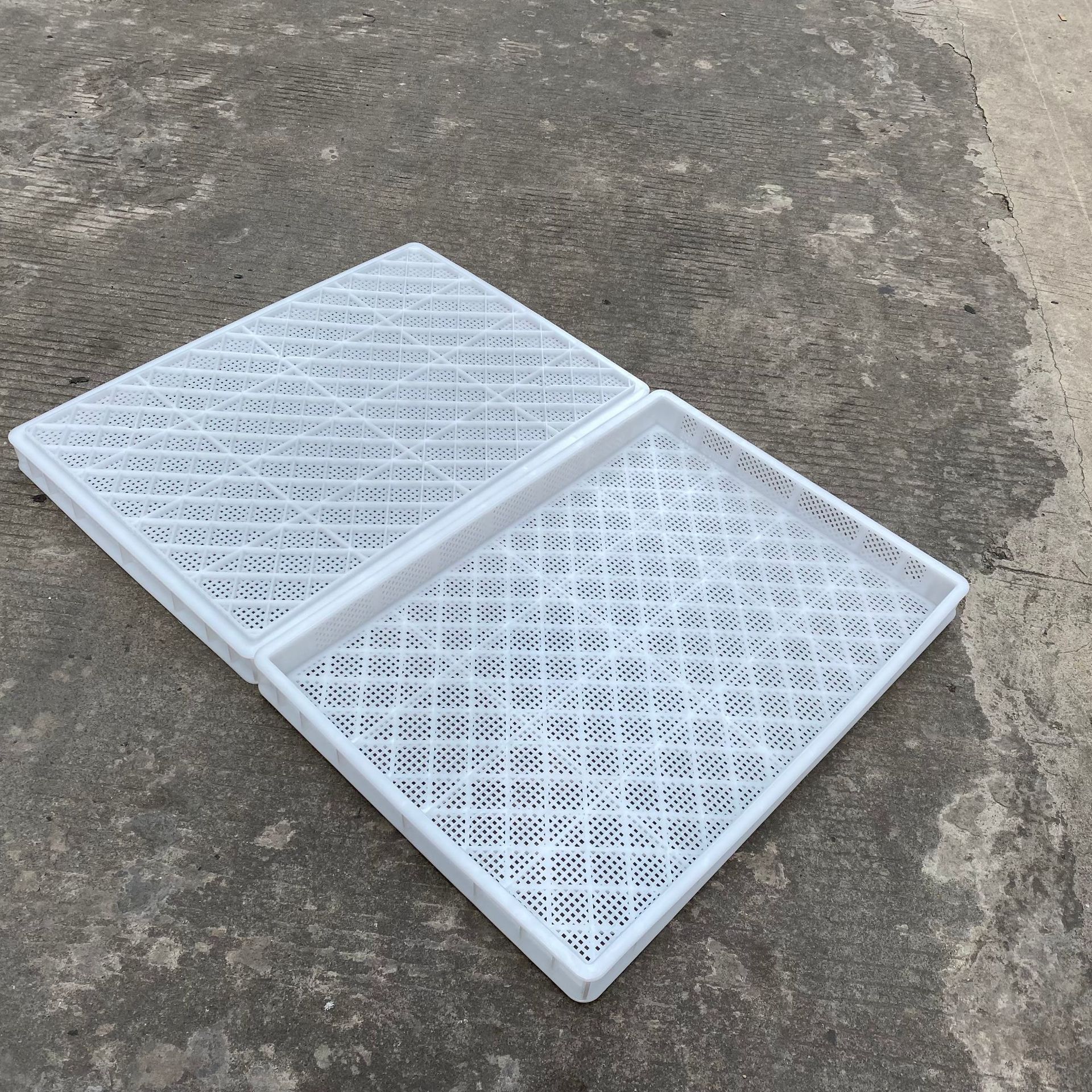 食品级新料烘干箩880*480*65塑料网格果干晒箩 耐高温烘干盘加厚