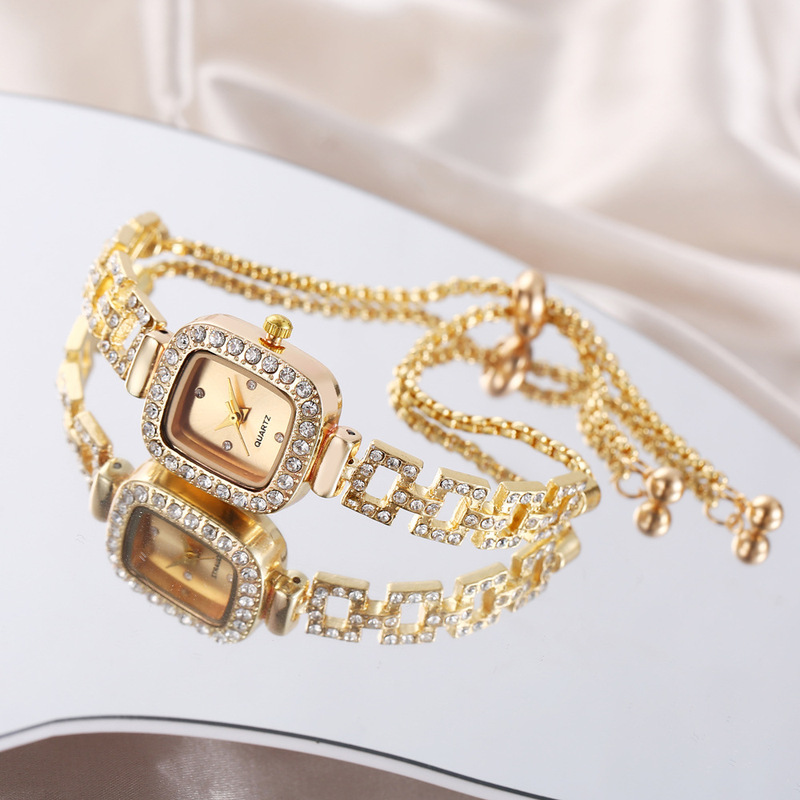 Foreign Trade Explosions Bracelet Diamond Quartz Decoration Watch Fashion Exquisite High Square Watch Live Selling Wholesale
