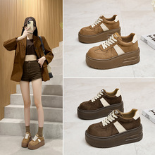 发泡底2025新款厚底松糕鞋增高百搭复古休闲博肯鞋通勤乐福鞋3233