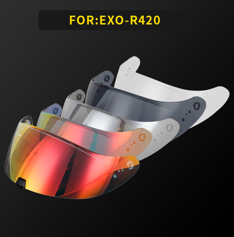 Motorcycle Helmet R420 Lens Compatible with Exo-R420 Helmet Lens, Windproof and Sunproof Helmet Accessories