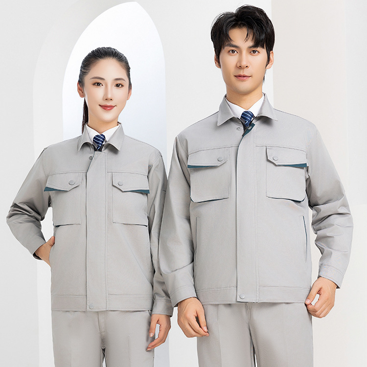 Wholesale Workwear Suits for Men, Spring and Autumn Work Clothes, Labor Protection Clothing for Auto Repair, Construction Sites, Factory Workshops, Tops with Support for Printed or Embroidered Text