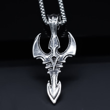 亚马逊爆款朋克项链小众设计合金巨剑吊坠街头潮男百搭项饰品批发