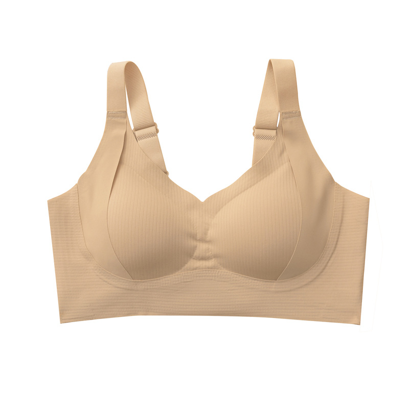 Transfronterizos ropa interior líquido base invisible sin marca ropa interior damas grandes pechos pequeños pechos colaterales anti-prolapso copas de bra