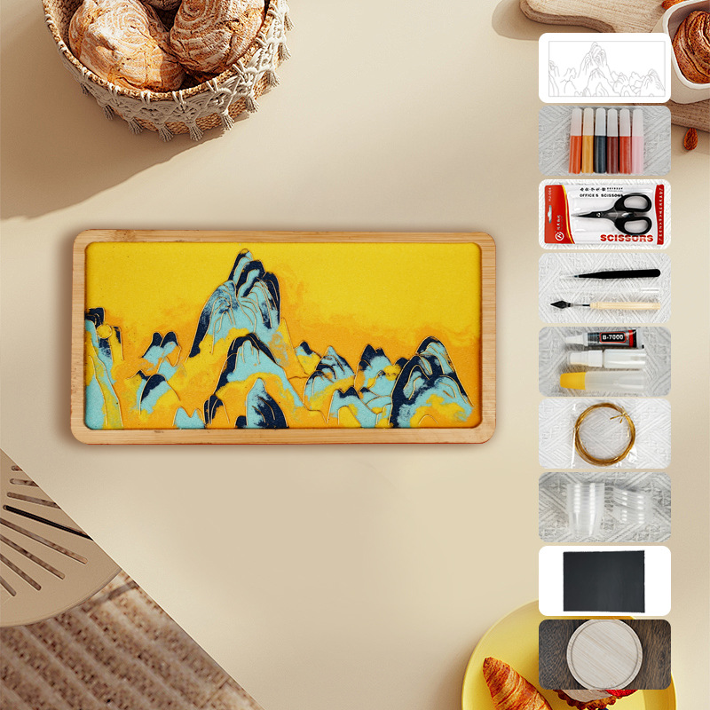 Materiales tradicionales hechos a mano Jintao Landiy pintura de esmalte novatos tazas esteras estudiantes activos cultura cultural inmaterial