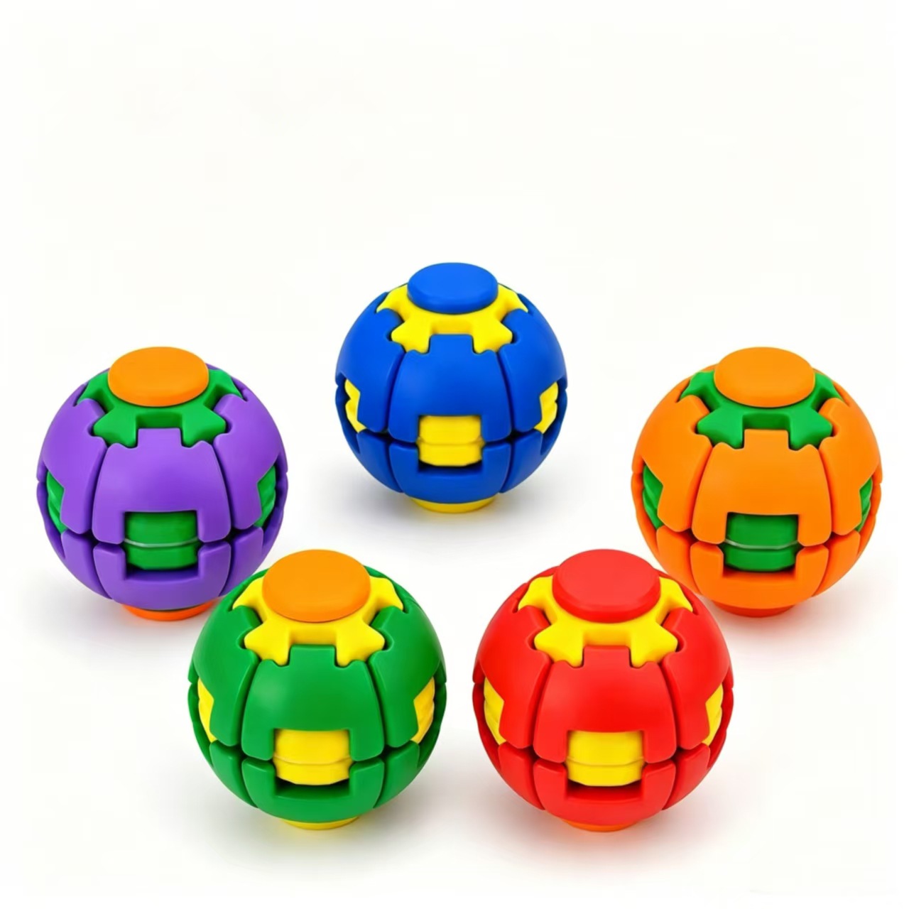 Gear press giroscopic bola doble juego punta de dedo Fidget reducción de presión inyección juguete adornos de mesa transfronterizos