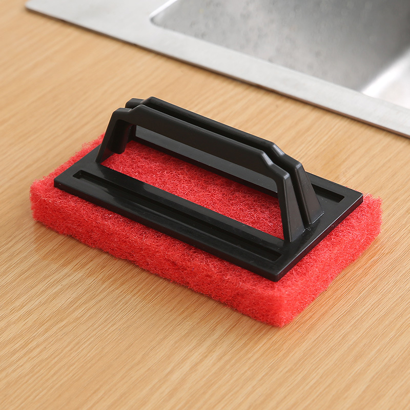 Pool Sponge Brush for Washing Dishes and Pots with Handle, Sink Stain Removal Brush, Wall Bathtub Stove Cleaning Brush, Kitchen