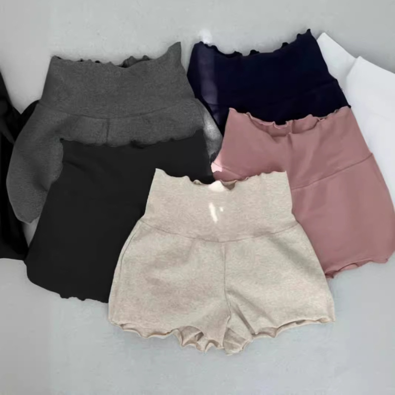 Ballet Style High Waist Dance Pants Short Women's Spring Three-point Pants Practice Safety Pants with Wood-ear Edge Tight Slimming Leggings Ballet Style High Waist Dance Pants Short Women's Spring Three-point Pants Practice Safety Pants with Wood-ear Edge Tight Slimming Leggings