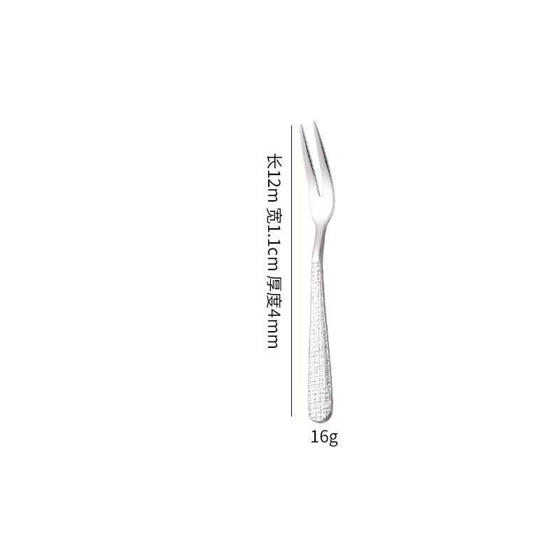 304 스테인리스 스틸 - 다이아몬드 과일 포크(이빨 2개)
