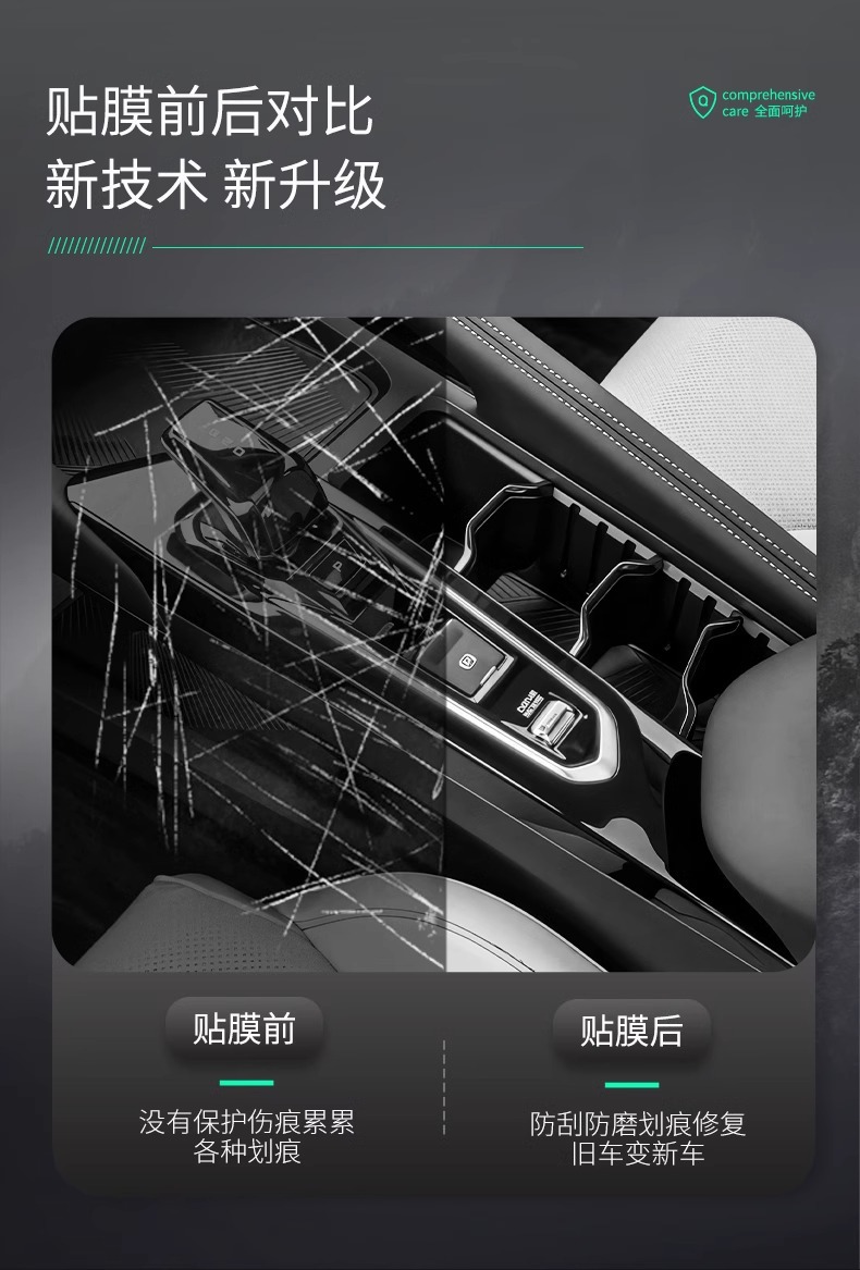 25 Geely Binyue L Central Control Film Interior Protective Film Tempered Film Interior Decoration Supplies Modified Accessories.