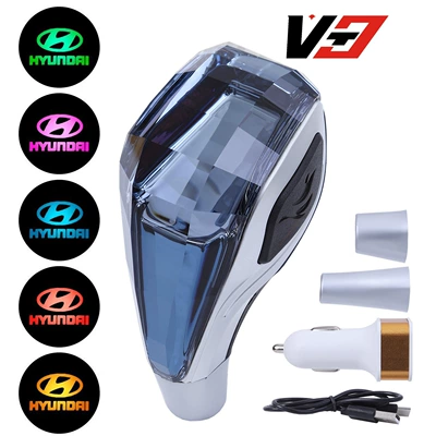 Cab and accessories | Shift Knob for Toyota and - modern-blue-crystal-with-light-on-both-sides
