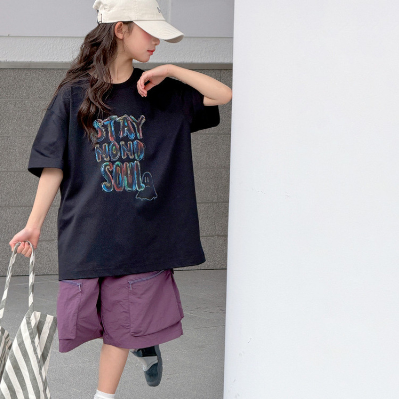 Zhili children's summer fashion casual Korean style girls' shorts sporty loose print