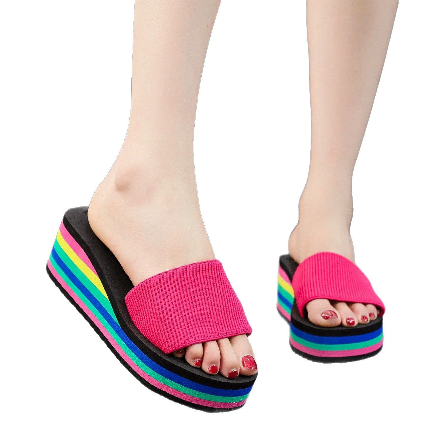 (Cross-border trading), beach sandals for leisure, city style, on elastic band