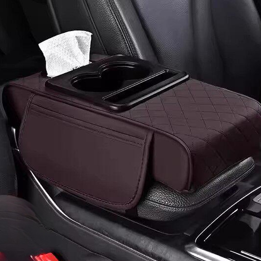 Car armrest box pad storage bag, in-car tissue box, central armrest heightening pad, multifunctional cup holder, practical and useful