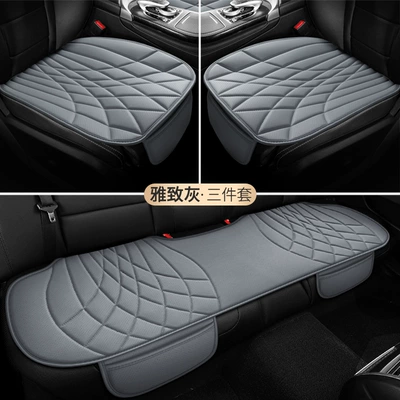 Cover, Saddle Seat Cushion, Four-Season, Seat cushion, seat cover - three-piece-suit-elegant-gray-split-head