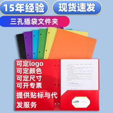 pp文件夹蝌蚪夹双口文件袋d型报告夹美规108mm孔距A4文件夹