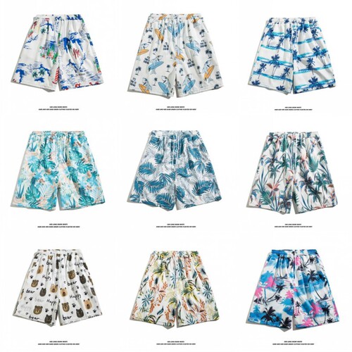 Hawaiian beach shorts, men's summer new quick-drying casual sweatpants, Sanya seaside vacation all-matching quarter pants