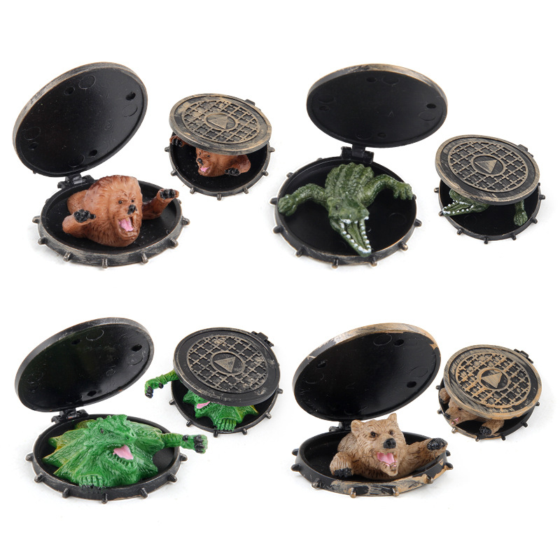 Juguete DE LOS NIÑOS simulación animal traje modelo estático cocodrilo Triceratops rinoceronte León hecho a mano adornos Amazon