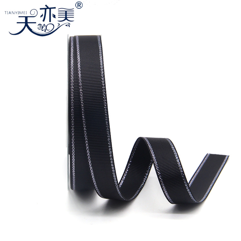 Varias especificaciones de embalaje cinta decorativa doble borde de oro costilla cinturón doble borde hilo de plata cinturón hecho a mano accesorios de joyería