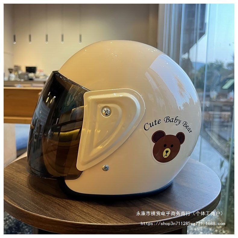 Winter 3C Safety Certified Electric Vehicle Helmet Motorcycle Battery Car Cartoon