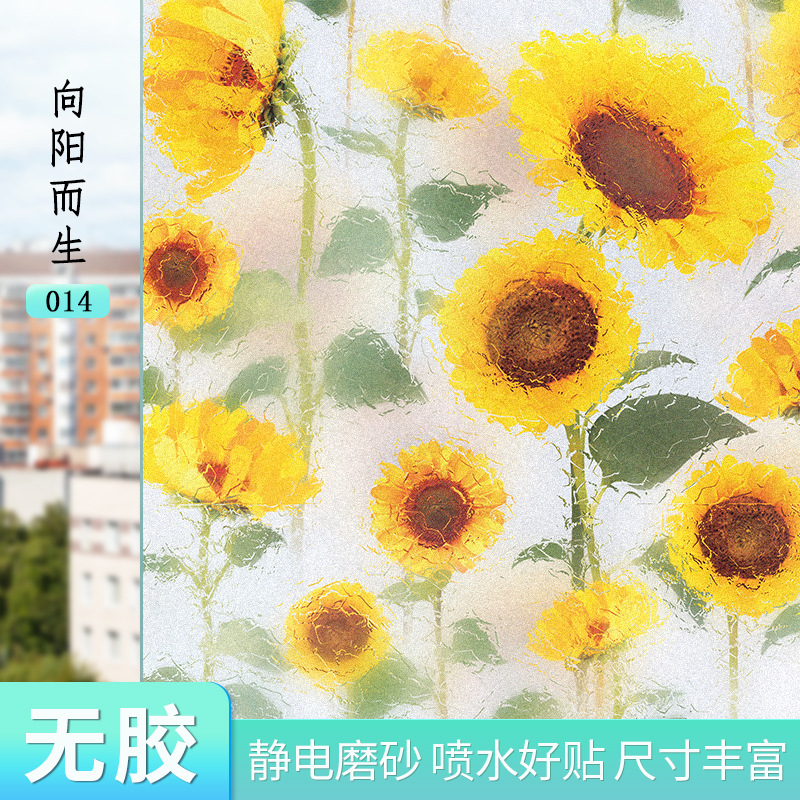 adhesivo de vidrio esmaltado electrostático ventana de vidrio anti-fuerte película anti-pepeep película adhesiva de puerta opaca transparente del baño