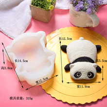 网红趴趴熊慕斯蛋糕硅胶模3D卡通立体熊猫冰激凌熊猫牛油硅胶模具
