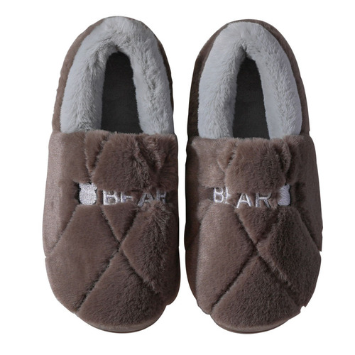 Ruiliya Men's Cotton Slippers, Winter Style: Heel-Encased, Warm, Non-Slip, Fleece-Lined Indoor Home Slippers—Wholesale Bulk Purchase