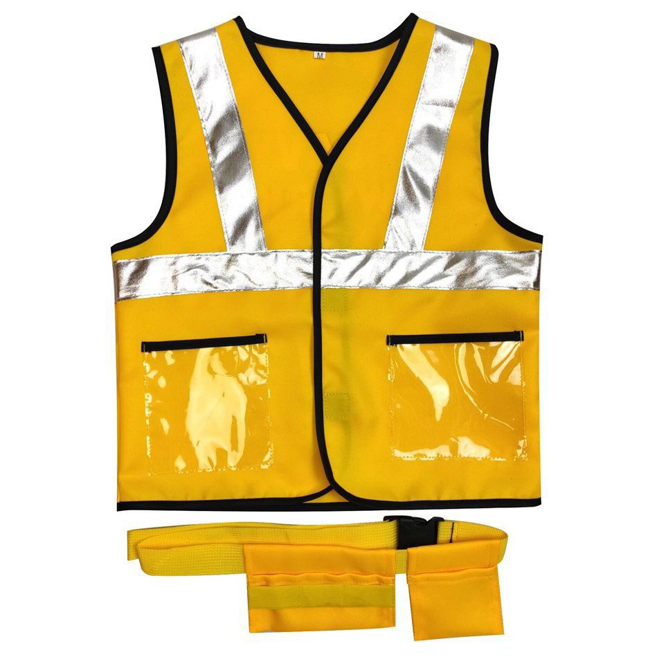 Ropa de vestir para niños de Halloween, chaleco de ingeniero pequeño, traje de juguete, trabajador de mantenimiento amarillo, servicio de juego, trabajador de la construcción