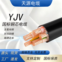 天源厂家YJV 2-5芯50 70 95 120平方多种规格国标铜芯低压电缆线