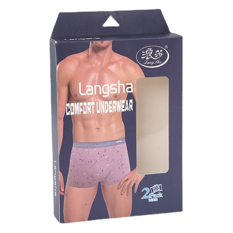 ropa interior de hombre calzoncillos cargador de pasta de dientes caja de embalaje plegable caja de color cartón blanco caja de ventana
