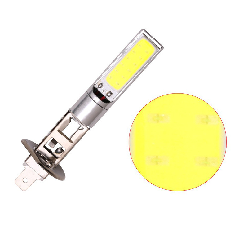 (2개) 소스 공장 자동차 수정 LED 안개 램프 COB 칩 자동차 램프 H1 | H3 높은 전원 전면 안개 램프 10W 전구