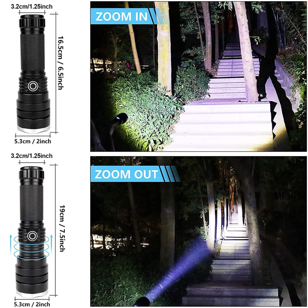 Transfronterizo nueva P50 linterna USB recargable al aire libre linterna LED Sonda de emergencia camping linterna de luz fuerte al por mayor