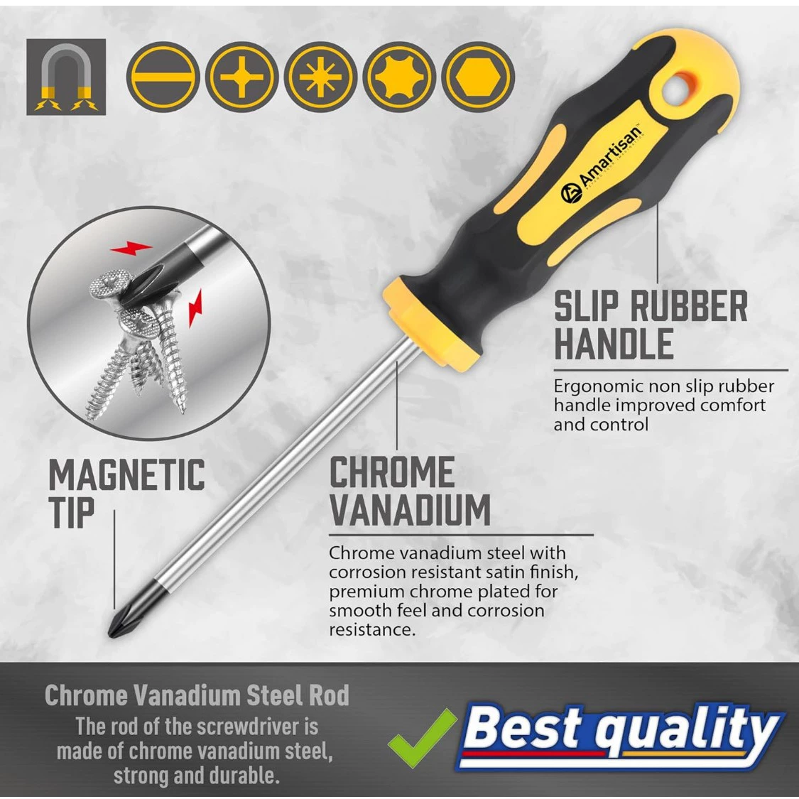 Professional handheld magnetic screwdriver, set, 43 pieces