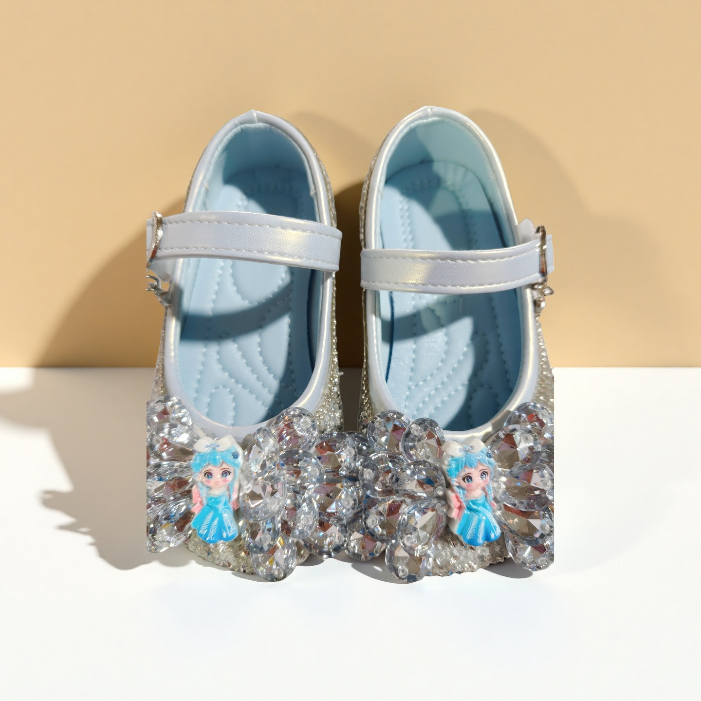 Girls' Spring and Autumn New Princess Crystal Dancing Shoes Children's Leather Shoes 3-10 Years Old Fashion Shoes for Show